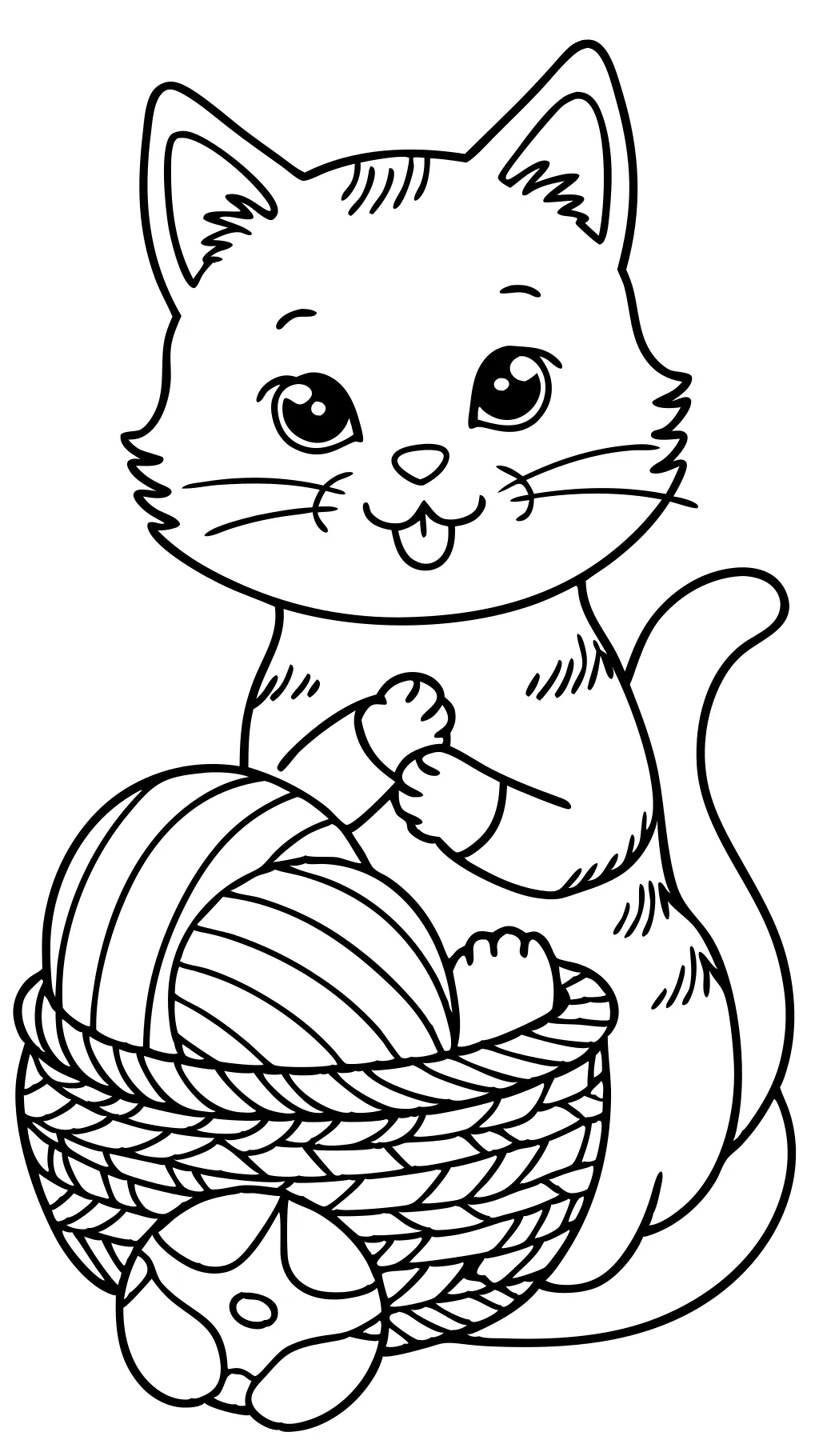 coloring pages of cute cats